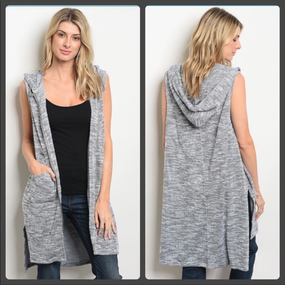 ONE LEFT: Size Large!! Oversized hooded vest
